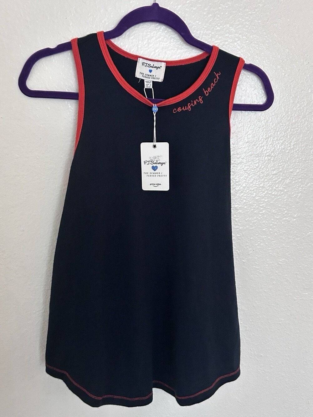 P.J. Salvage The Summer I Turned Pretty Cousins Beach Tank Top Navy S NWT